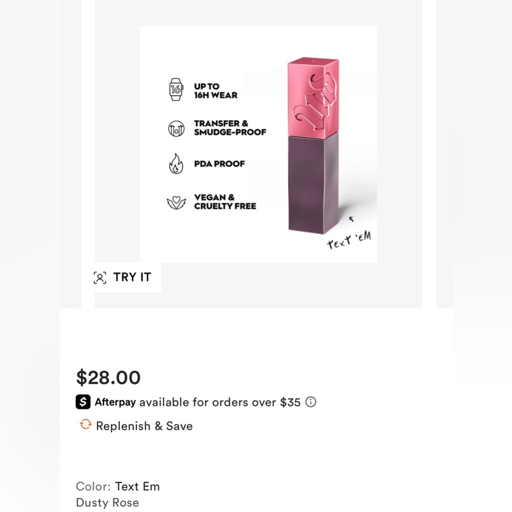 Urban Decay Vice Lip Bond Glossy Longwear Liquid Lipstick 💄
